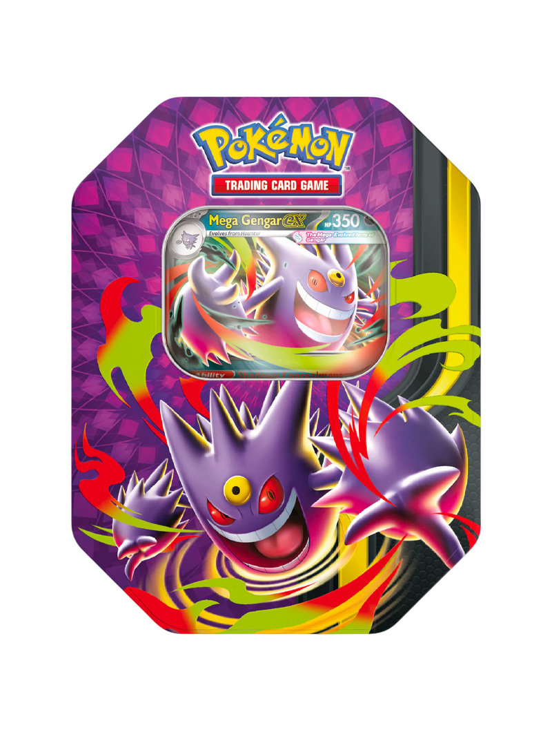 Pokémon TCG Mega Moonlit Tin lata coleccionable Mega Gengar ex 
