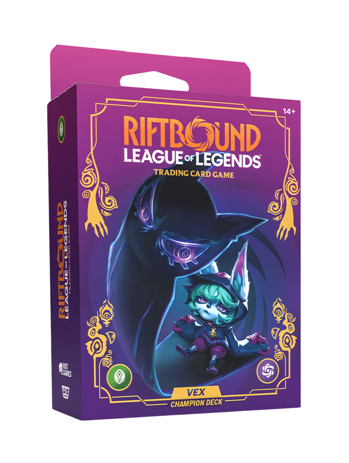 Champion Deck Vex Riftbound Unleashed Set 3 mazo preconstruido TCG League of Legends inglés
