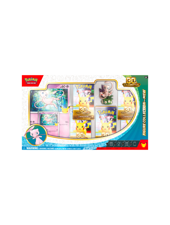 Pokémon TCG 30th Celebration Figure Collection Mew figura esculpida carta promo foil oversized 5 sobres español noviembre 2026