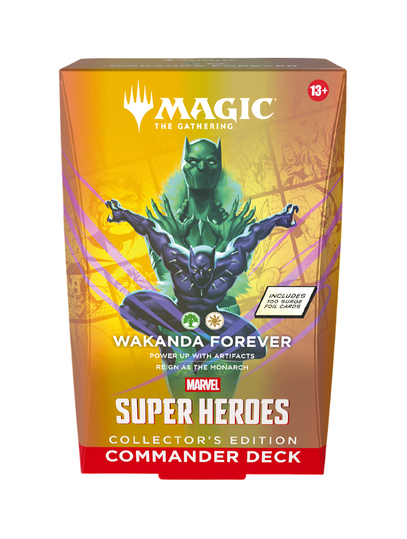 Magic The Gathering Marvel Super Heroes Commander Deck Collector's Edition Wakanda Forever Black Panther Surge Foil inglés junio 2026
