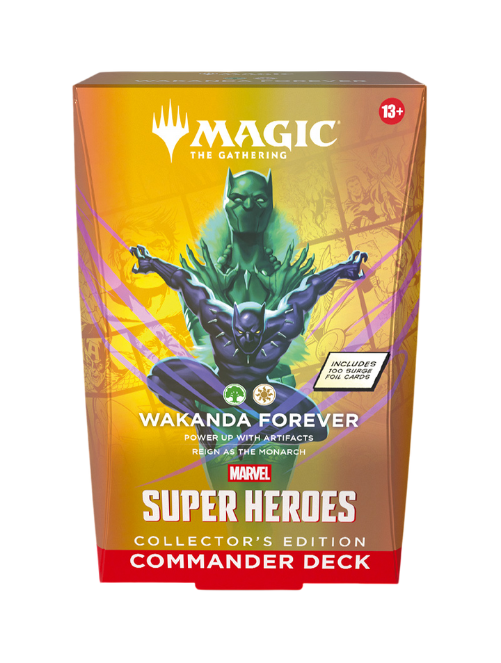 Magic The Gathering Marvel Super Heroes Commander Deck Collector's Edition Wakanda Forever Black Panther Surge Foil inglés junio 2026
