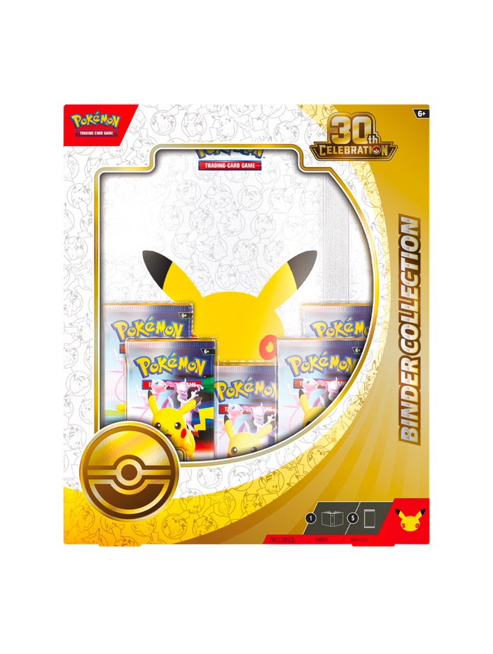 Pokémon TCG 30th Celebration Binder Collection álbum 9 bolsillos 5 sobres foil 30 aniversario español octubre 2026