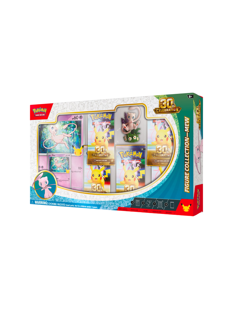 Pokémon TCG 30th Celebration Figure Collection Mew figura esculpida carta promo foil oversized 5 sobres español noviembre 2026