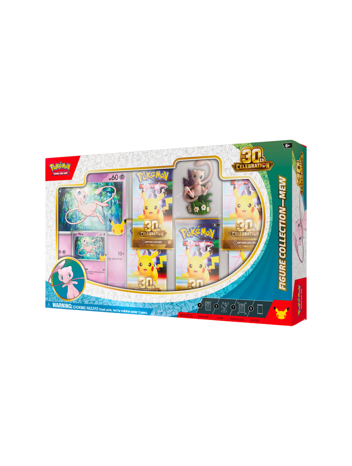 Pokémon TCG 30th Celebration Figure Collection Mew figura esculpida carta promo foil oversized 5 sobres español noviembre 2026
