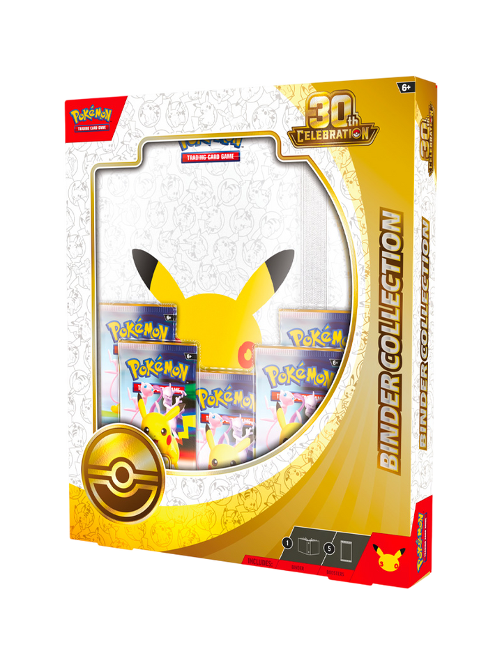 Pokémon TCG 30th Celebration Binder Collection álbum 9 bolsillos 5 sobres foil 30 aniversario español octubre 2026