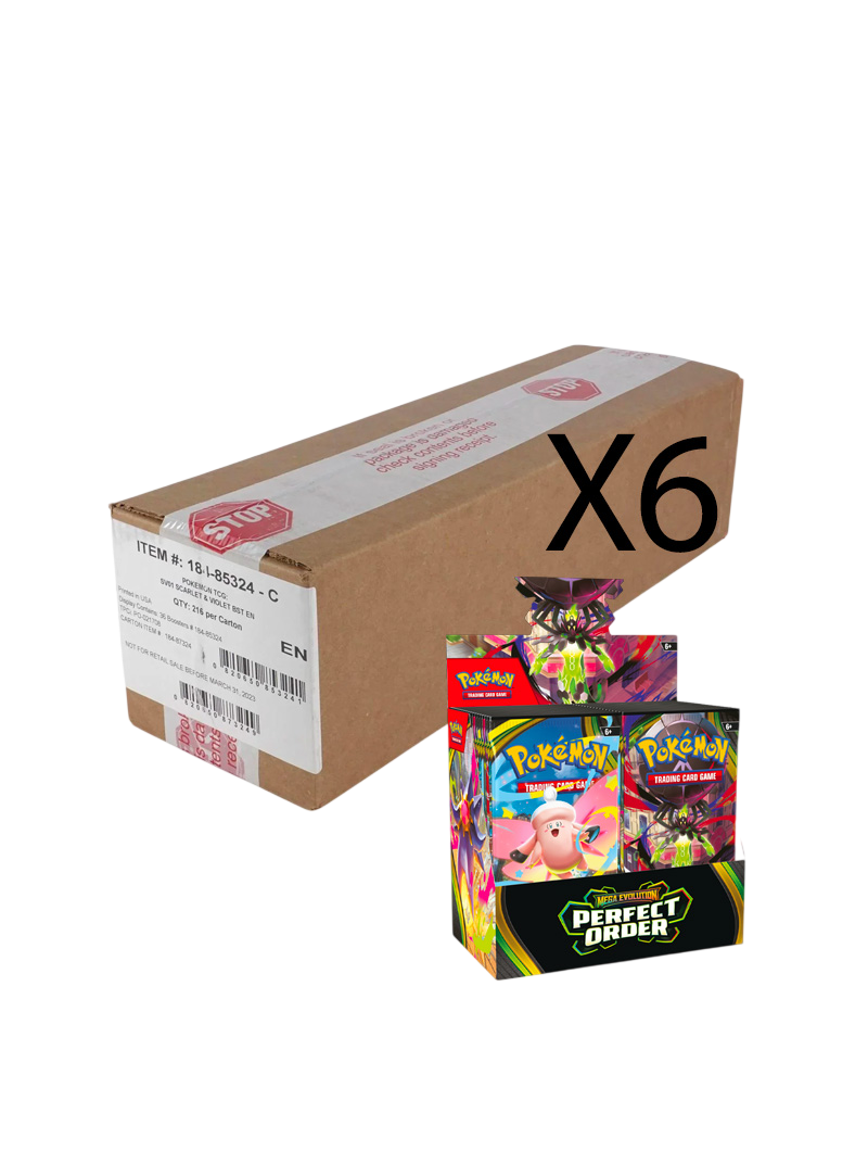 Pokémon TCG - Case X6 Booster box Perfect Order (Español & Ingles)