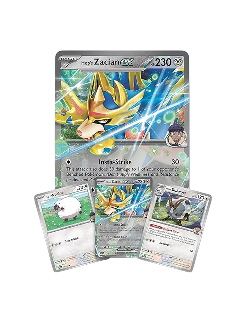 Zacian ex de Paul Hop Collection Box Pokémon TCG Juntos Aventuras Español