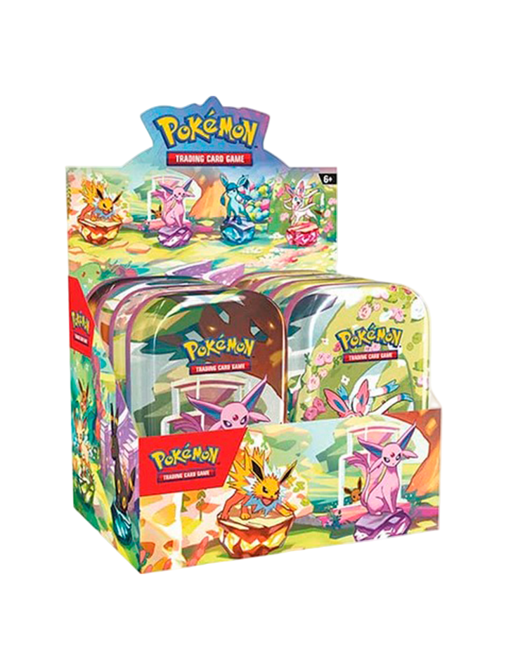Mini Tin Pokémon TCG Prismatic Evolutions Eeveeluciones Inglés
