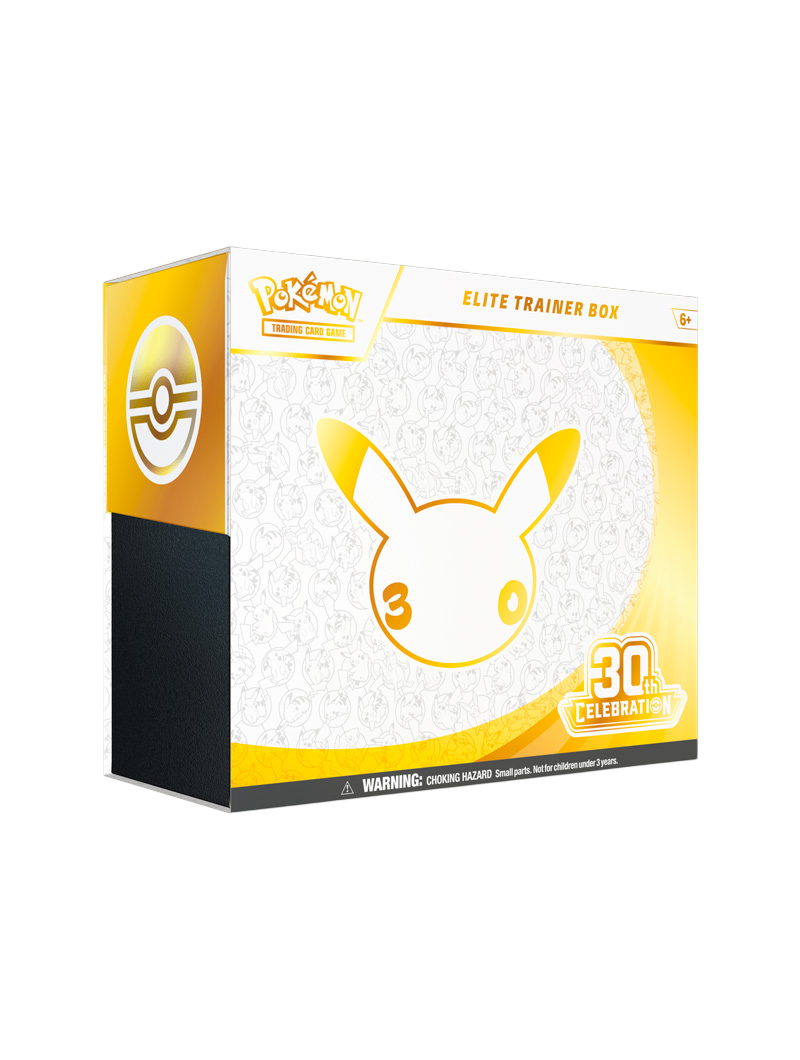 Pokémon TCG 30th Celebration Elite Trainer Box 9 sobres promo Nidorina Illustration Rare 16 energías foil accesorios inglés septiembre 2026