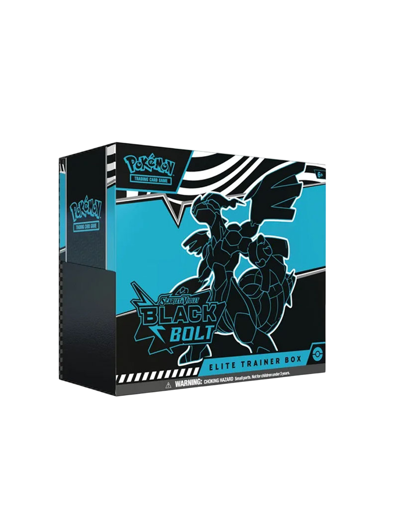 Elite Trainer Box Pokémon Fulgor Negro Black Bolt SV10.5 Zekrom Escarlata Púrpura Español
