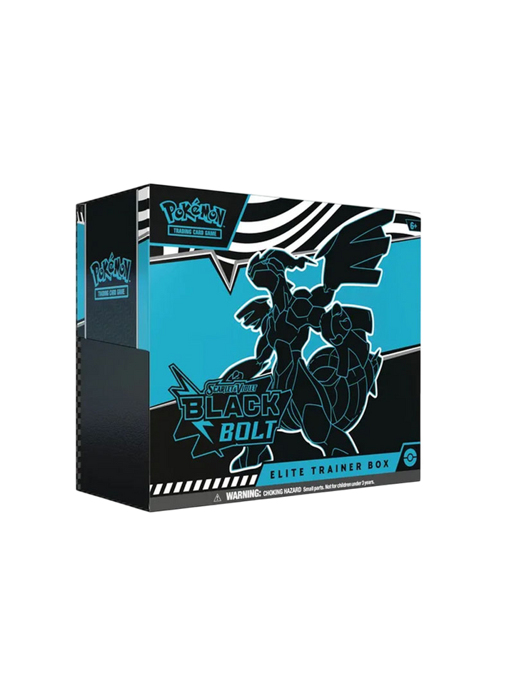 Elite Trainer Box Pokémon Fulgor Negro Black Bolt SV10.5 Zekrom Escarlata Púrpura Español

