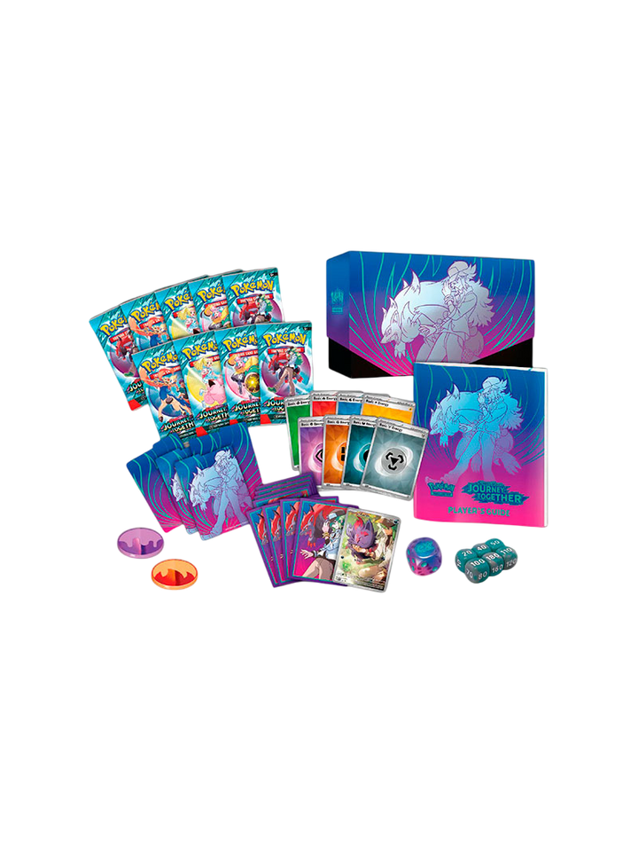 Elite Trainer Box Pokémon Juntos de Aventuras Journey Together SV9 Escarlata Púrpura Español