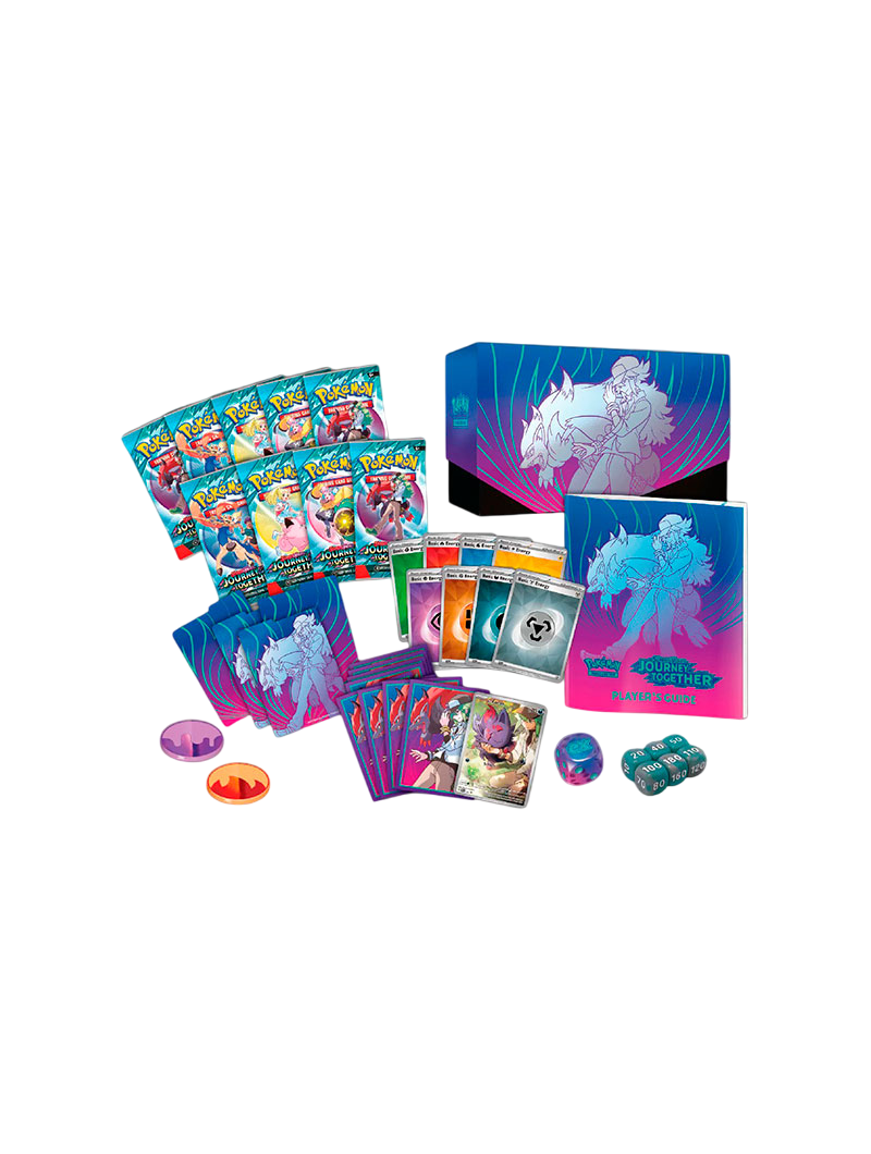 Elite Trainer Box Pokémon Juntos de Aventuras Journey Together SV9 Escarlata Púrpura Español
