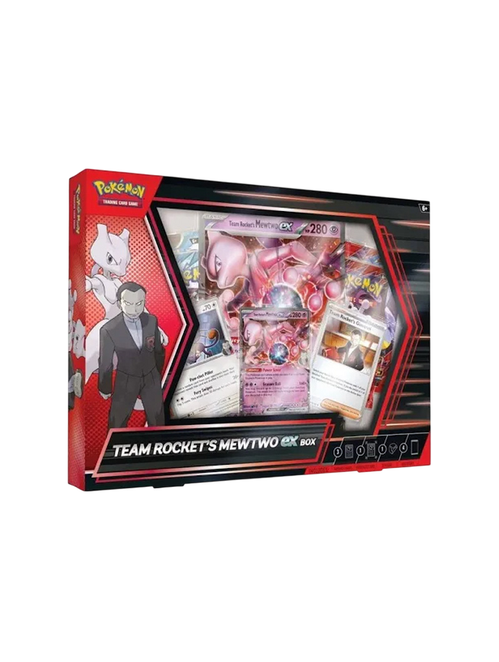 Team Rocket's Mewtwo ex Box Pokémon TCG Español Giovanni
