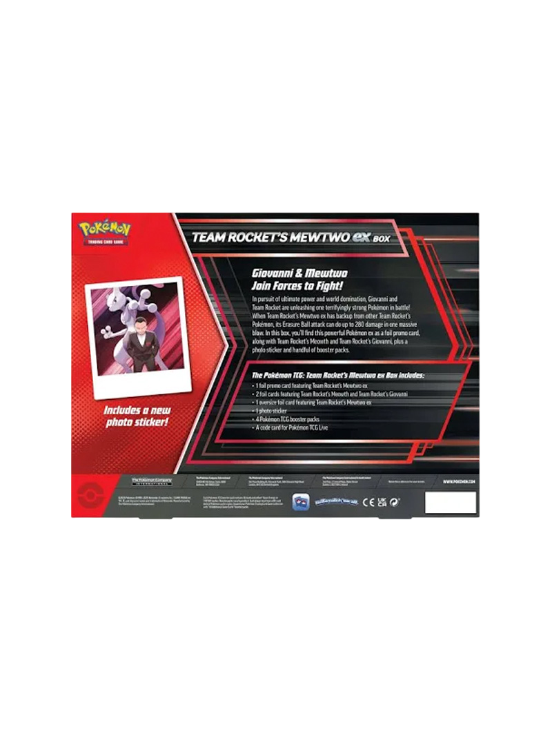 Team Rocket's Mewtwo ex Box Pokémon TCG Español Giovanni
