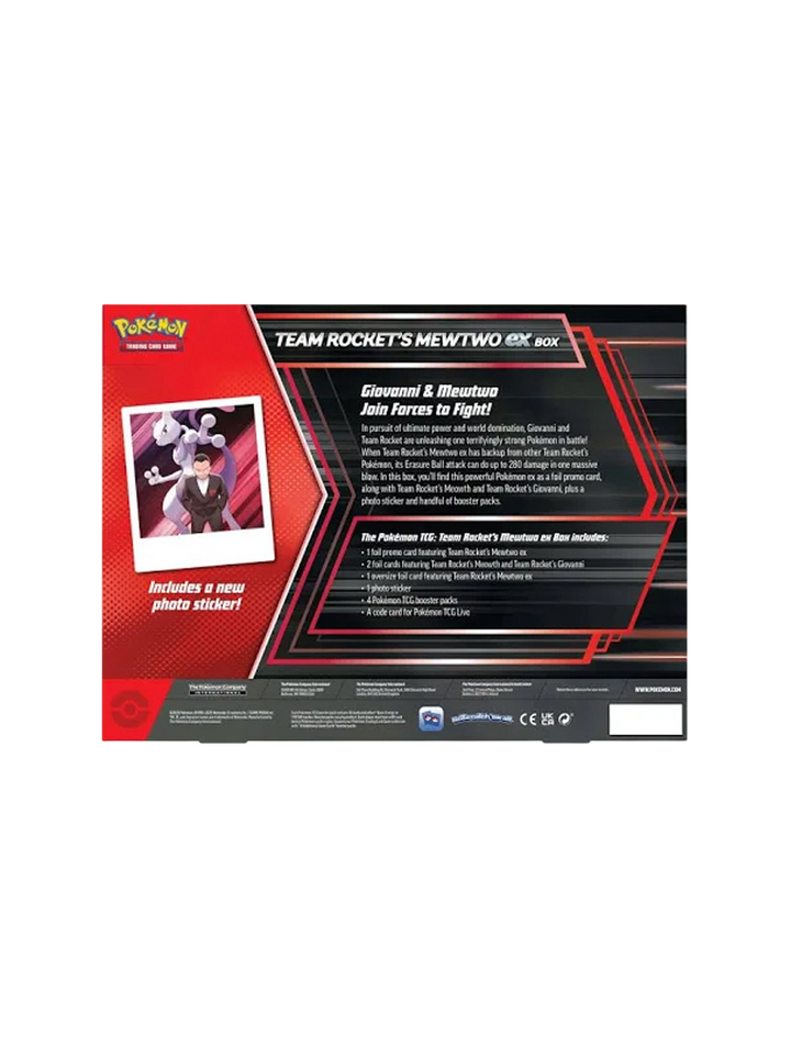 Team Rocket's Mewtwo ex Box Pokémon TCG Español Giovanni
