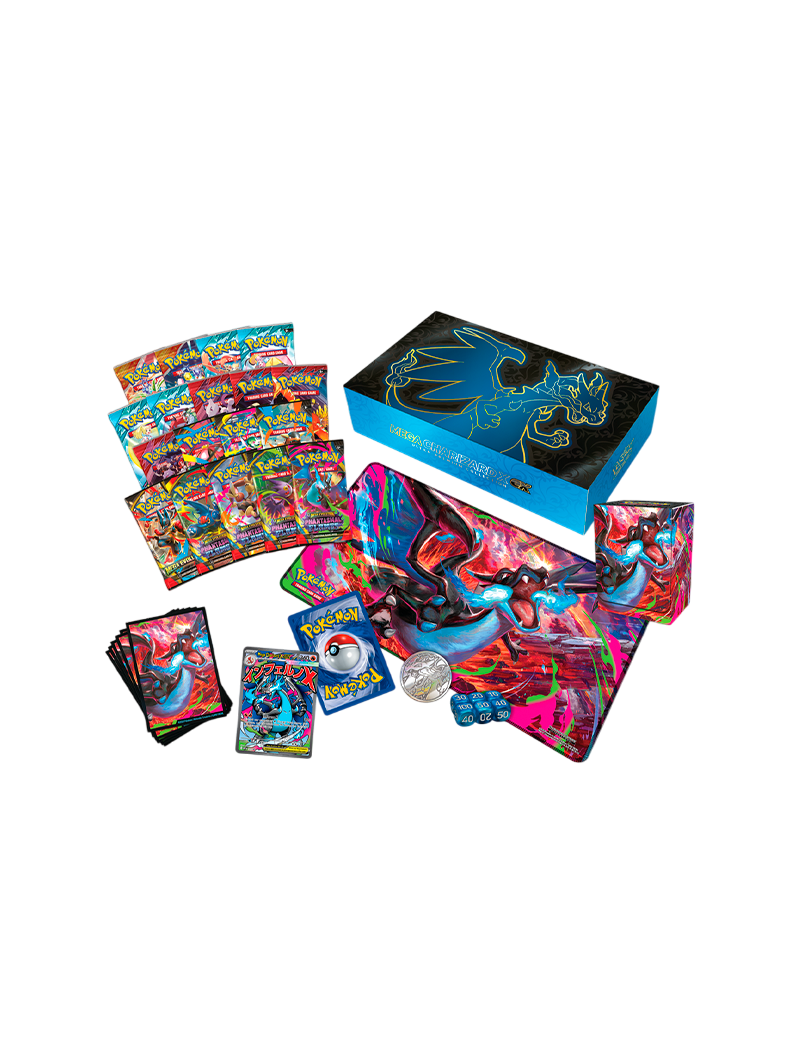 Contenido Ultra Premium Collection Mega Charizard X Accesorios
