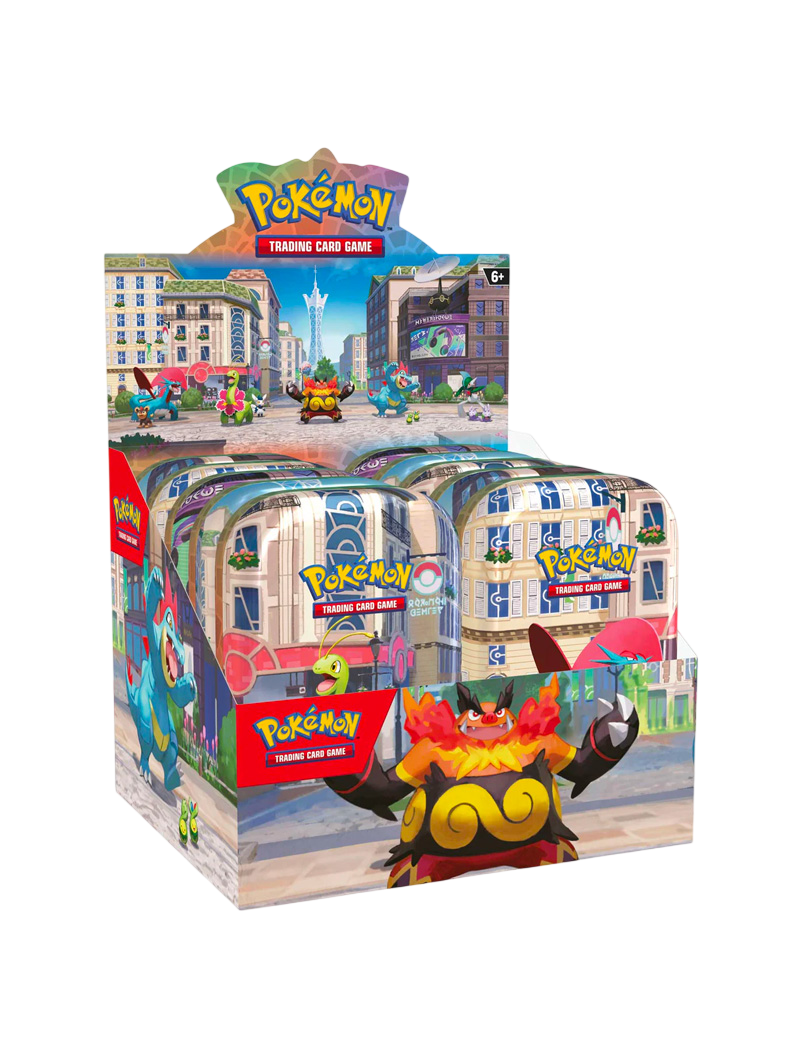 Pokémon TCG Lumiose City Mini Tin lata coleccionable Legends Z-A inglés 2 sobres

