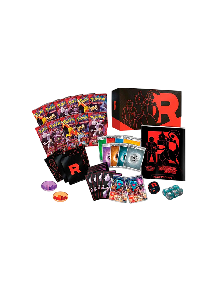 Elite Trainer Box Pokémon Rivales Predestinados SV10 Escarlata Púrpura Español
