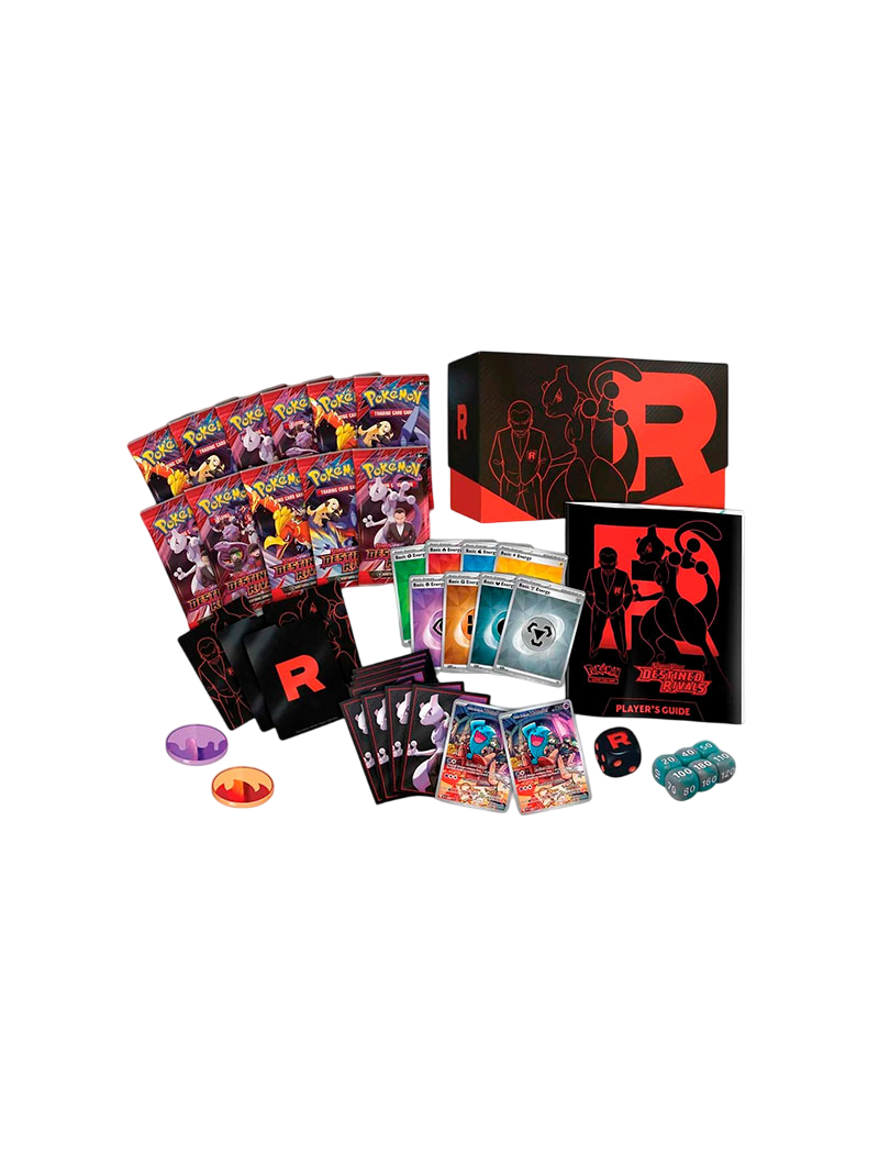 Elite Trainer Box Pokémon Rivales Predestinados SV10 Escarlata Púrpura Español
