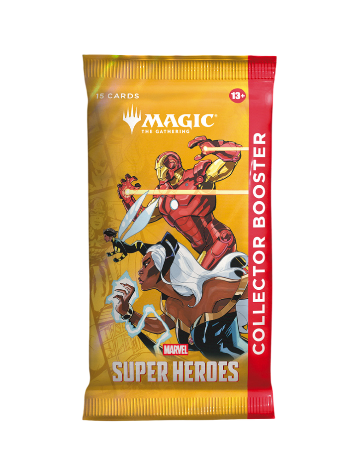 Magic The Gathering Marvel Super Heroes Booster Box 1 sobre foil Mythic Rare Iron Man Captain America inglés junio 2026
