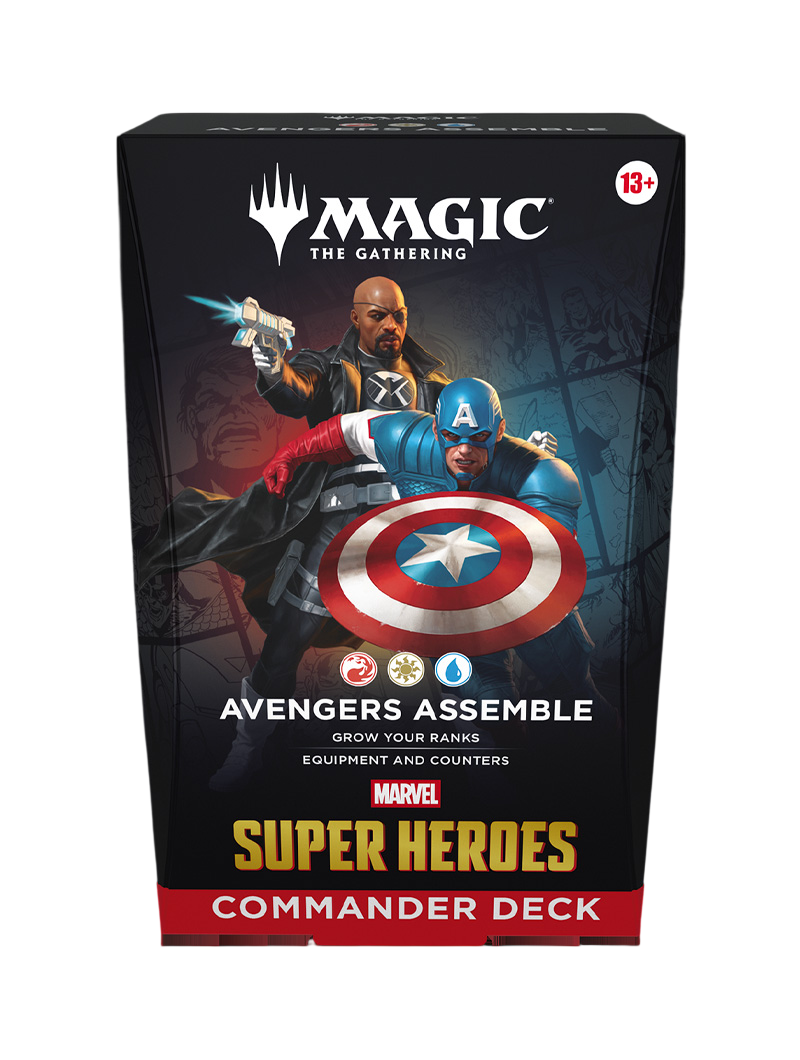 Magic The Gathering Marvel Super Heroes Commander Deck Avengers Assemble Captain America Nick Fury inglés junio 2026