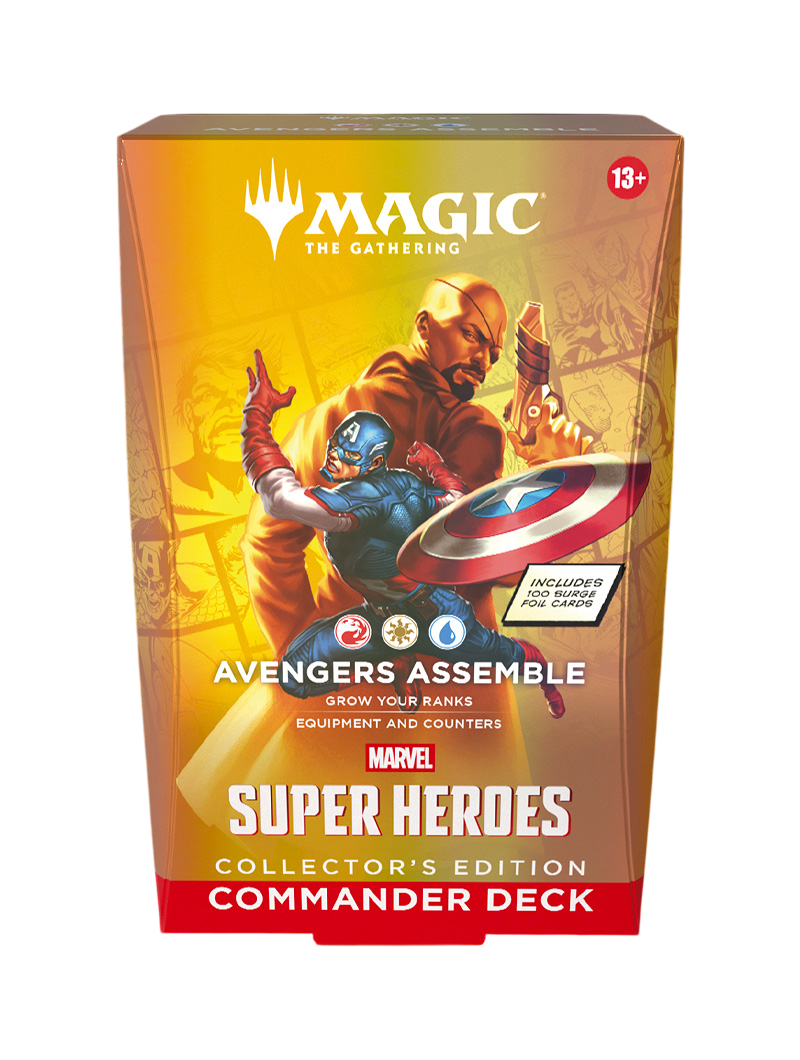 Magic The Gathering Marvel Super Heroes Commander Deck Collector's Edition Avengers Assemble Captain America Surge Foil inglés junio 2026
