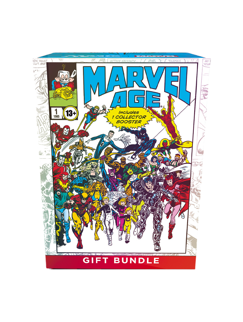 Magic The Gathering Marvel Super Heroes Gift Bundle Marvel Age 1985 9 Play Boosters Collector Booster carta promo exclusiva inglés julio 2026
