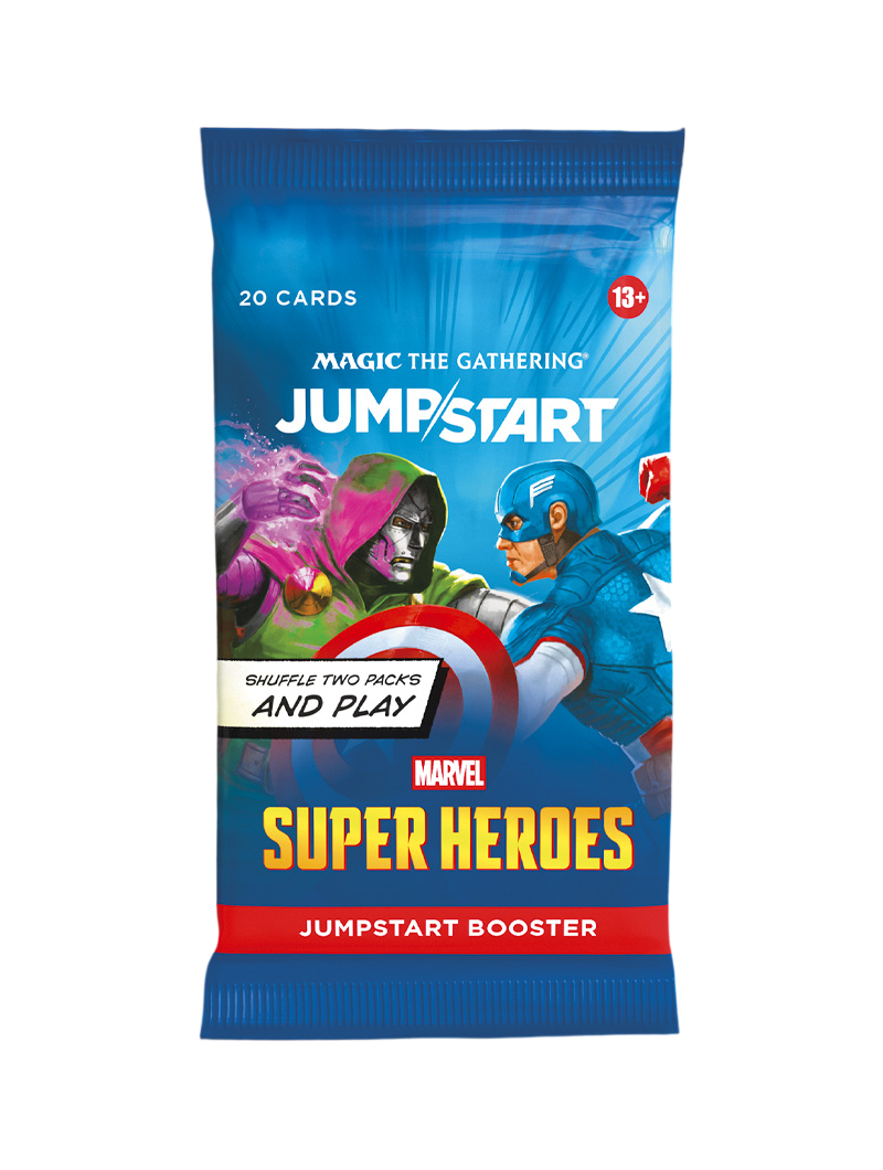 Magic The Gathering Marvel Super Heroes Jumpstart Booster 20 cartas Doctor Doom Captain America Kang inglés junio 2026
