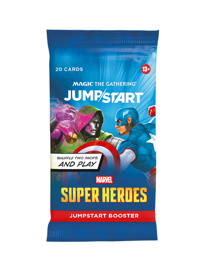 Magic The Gathering Marvel Super Heroes Jumpstart Booster 20 cartas Doctor Doom Captain America Kang inglés junio 2026
