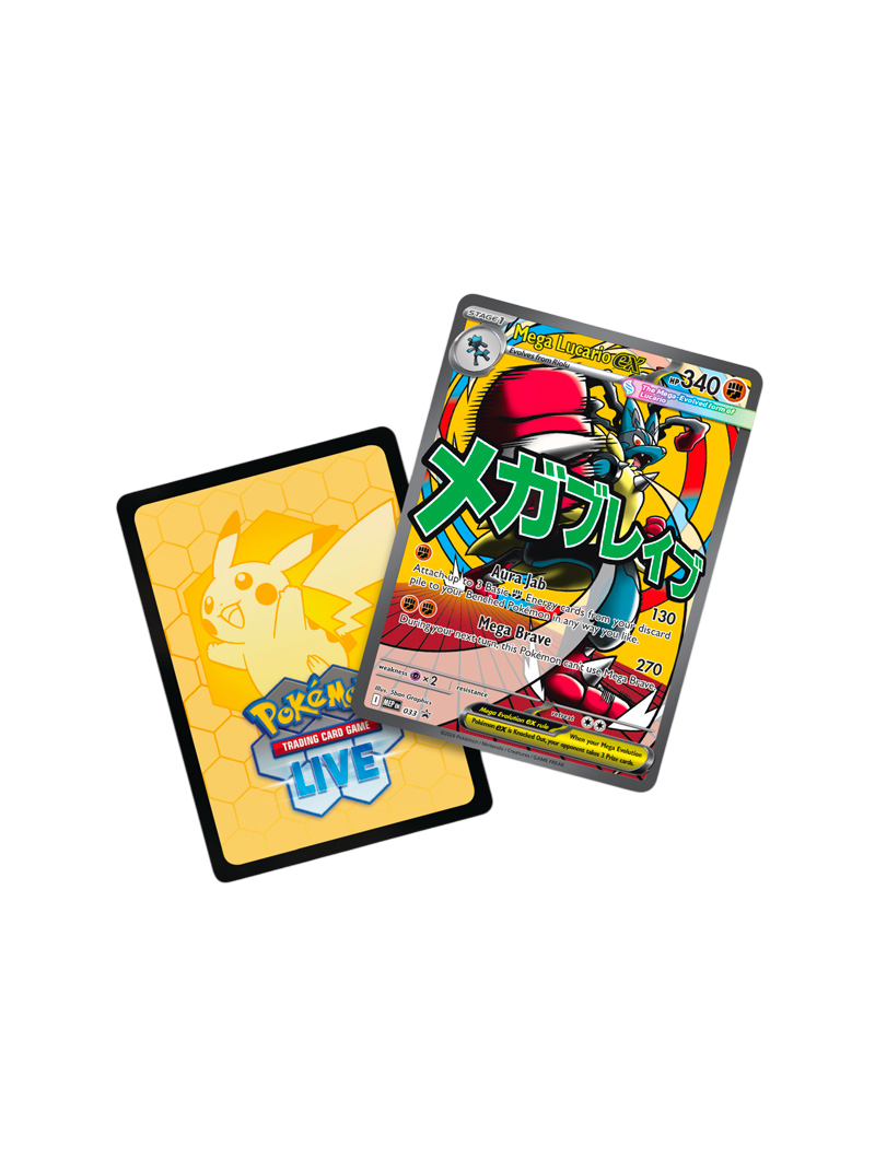 Pokémon TCG Mega LUCARIO ex Premium Poster Collection (Ascended Heroes)  CARTA PROMO
