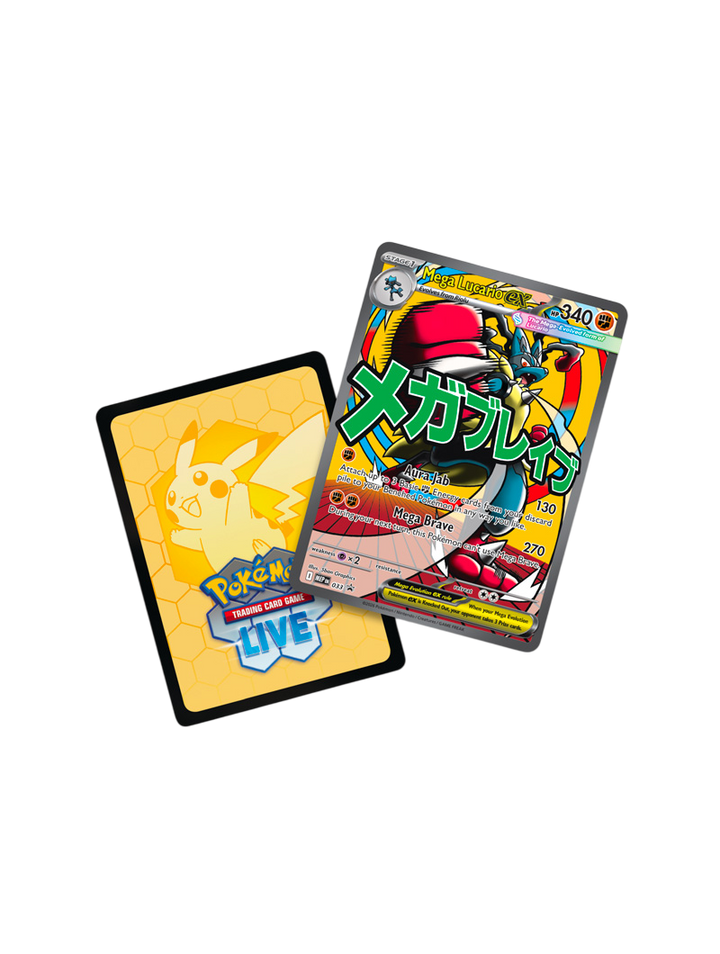 Pokémon TCG Mega LUCARIO ex Premium Poster Collection (Ascended Heroes)  CARTA PROMO