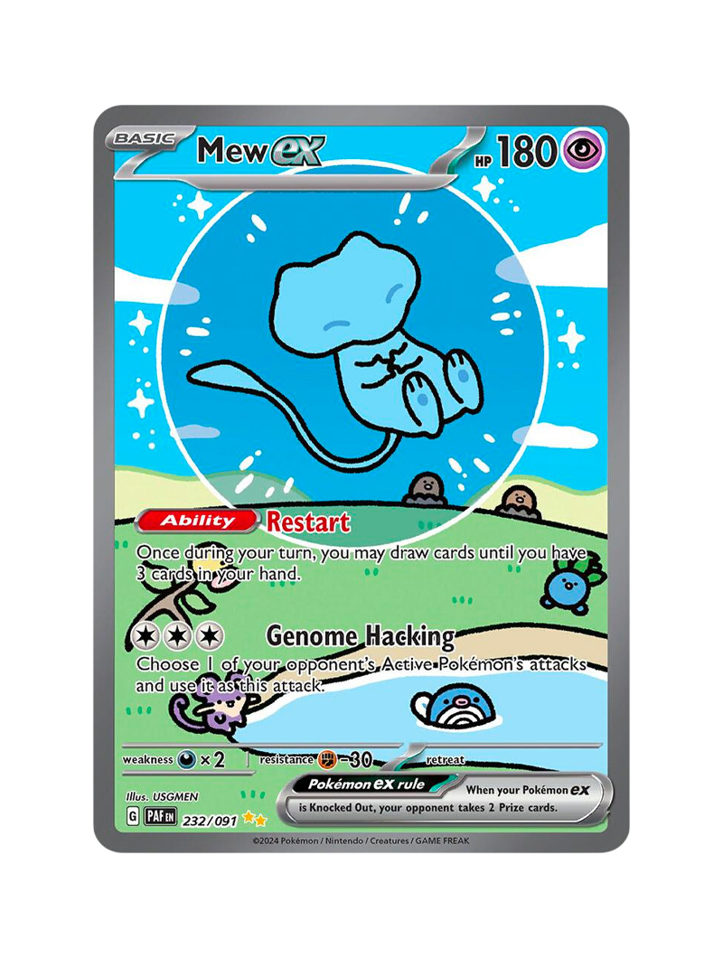 Mew ex paldean fates bubble mew pokemon