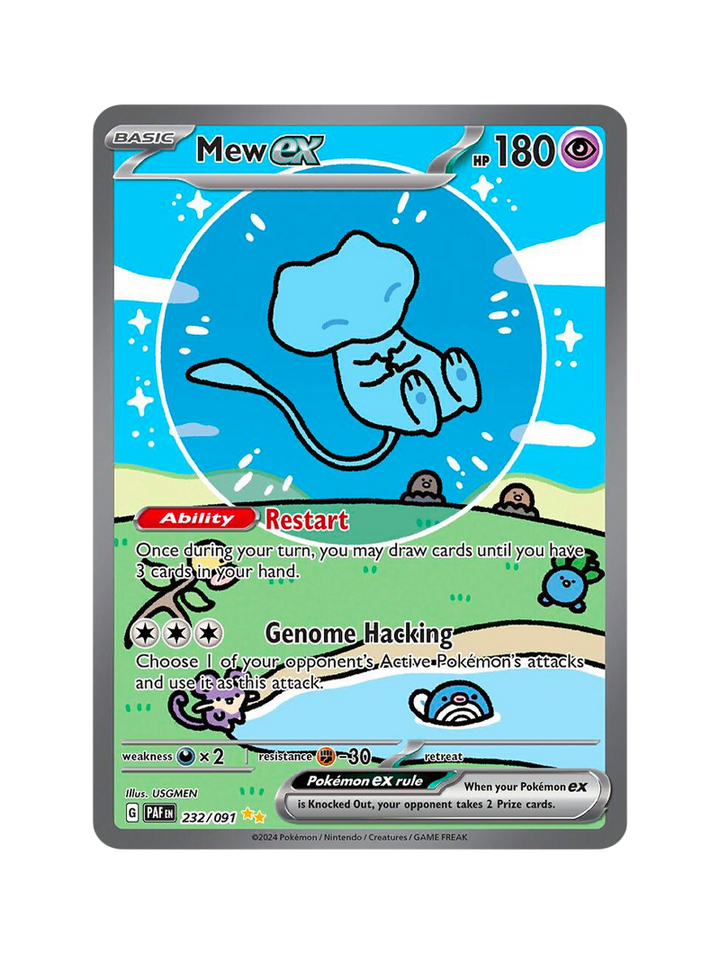 Mew ex paldean fates bubble mew pokemon