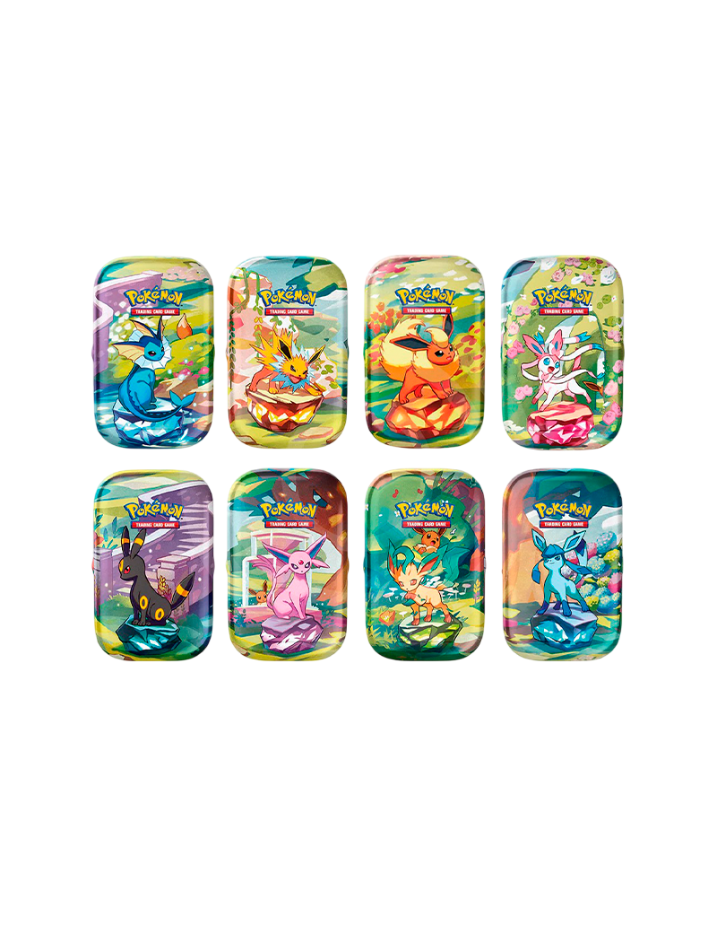 Mini Tin Pokémon TCG Prismatic Evolutions Eeveeluciones Inglés
