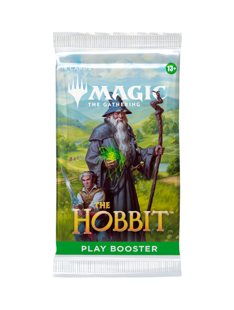 Magic The Gathering The Hobbit Play Booster sobre Bilbo Gandalf Smaug Enanos Tierra Media inglés agosto 2026
