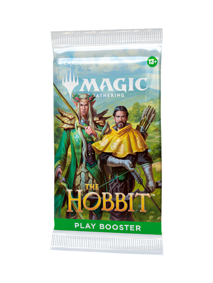 Magic The Gathering The Hobbit Play Booster sobre Bilbo Gandalf Smaug Enanos Tierra Media inglés agosto 2026
