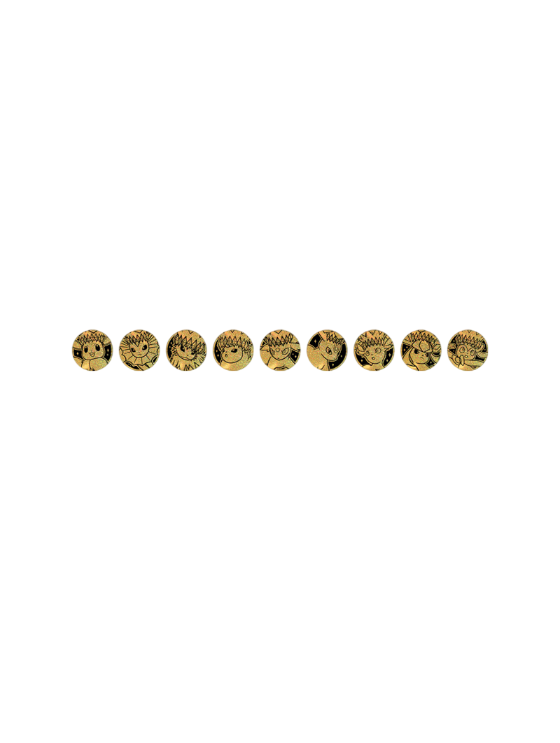 Pokémon TCG Terastal Grand Gathering Coin Set Eeveeluciones sobre carta foil moneda coleccionable dorada chino simplificado junio 2026
