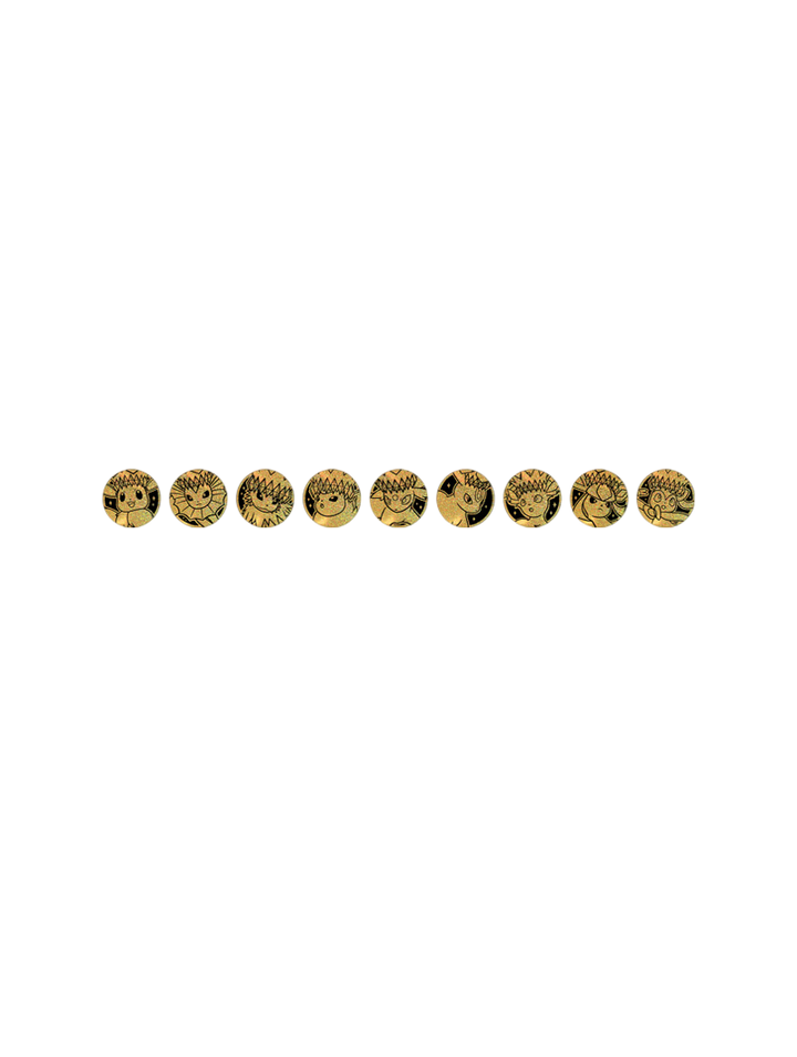 Pokémon TCG Terastal Grand Gathering Coin Set Eeveeluciones sobre carta foil moneda coleccionable dorada chino simplificado junio 2026