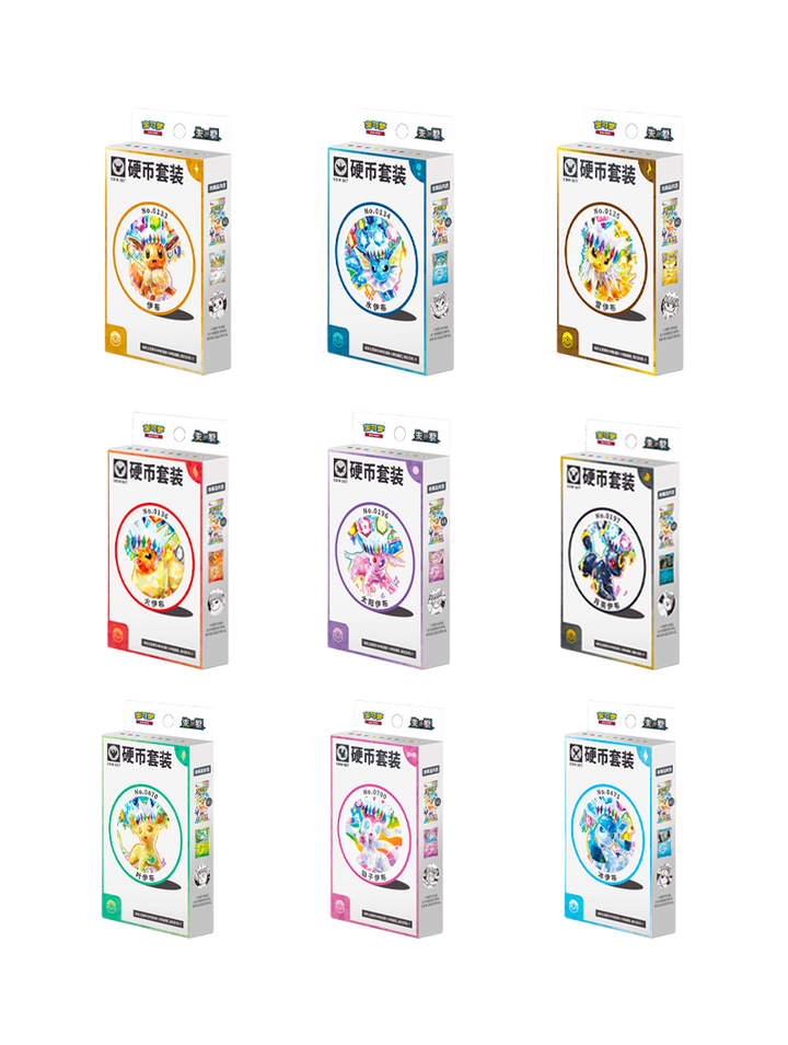 Pokémon TCG Terastal Grand Gathering Coin Set Eeveeluciones sobre carta foil moneda coleccionable dorada chino simplificado junio 2026
