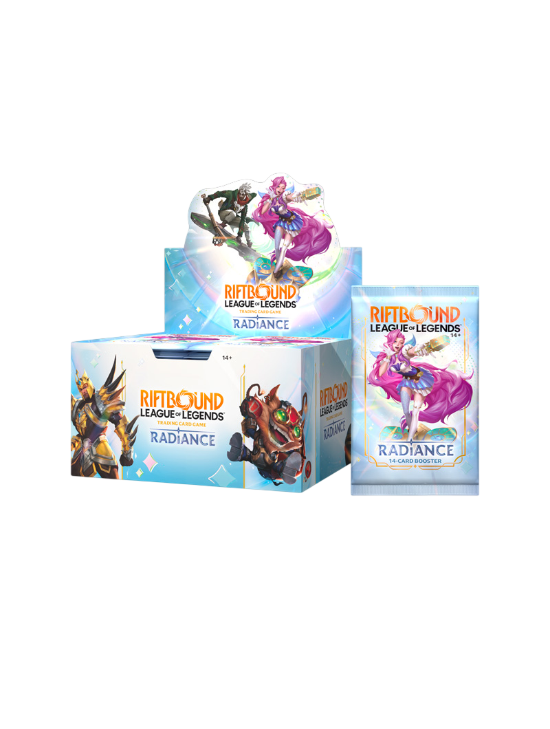 Riftbound TCG Radiance Booster Box Set 5 League of Legends 24 sobres Evelynn Ekko Seraphine Jarvan IV Ziggs inglés octubre 2026
